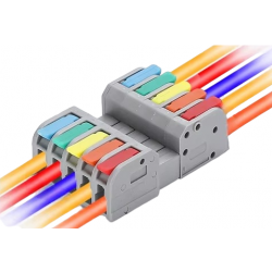 Konektor szybkozłączka 5 kanałowa zatrzaskowa 0,2-4mm²/0,14-4mm² 32A 250V